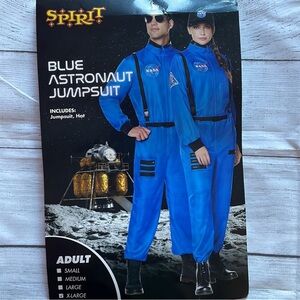 Blue astronaut jumpsuit halloween costume